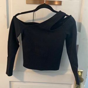 Abercrombie & Fitch Asymmetric Black Top Size S